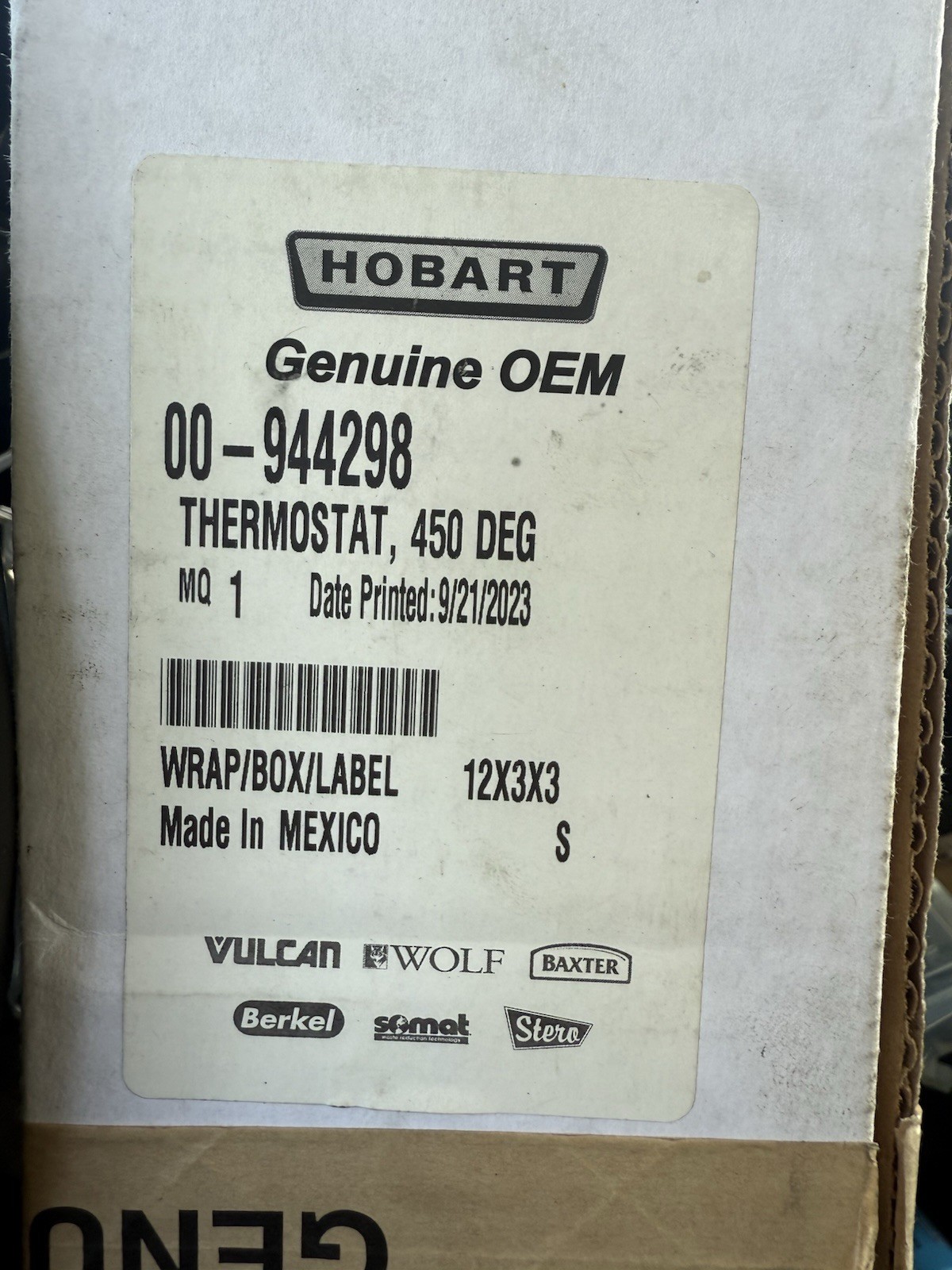 Vulcan Hart 00-944298 Thermostat - SP Power (10.5 x 4.5 x 2.75)