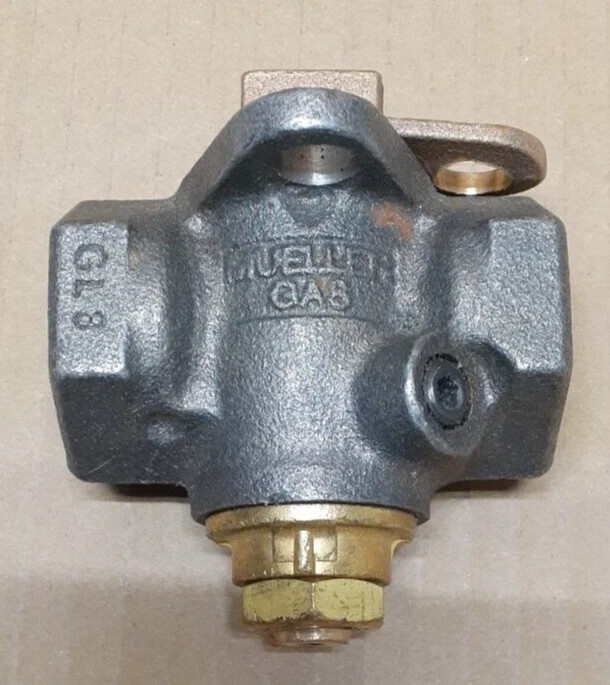 Mueller 3/4 in. Galvanized Luboseal Gas Stop  meter Valve with Lockwing 175 PSIG