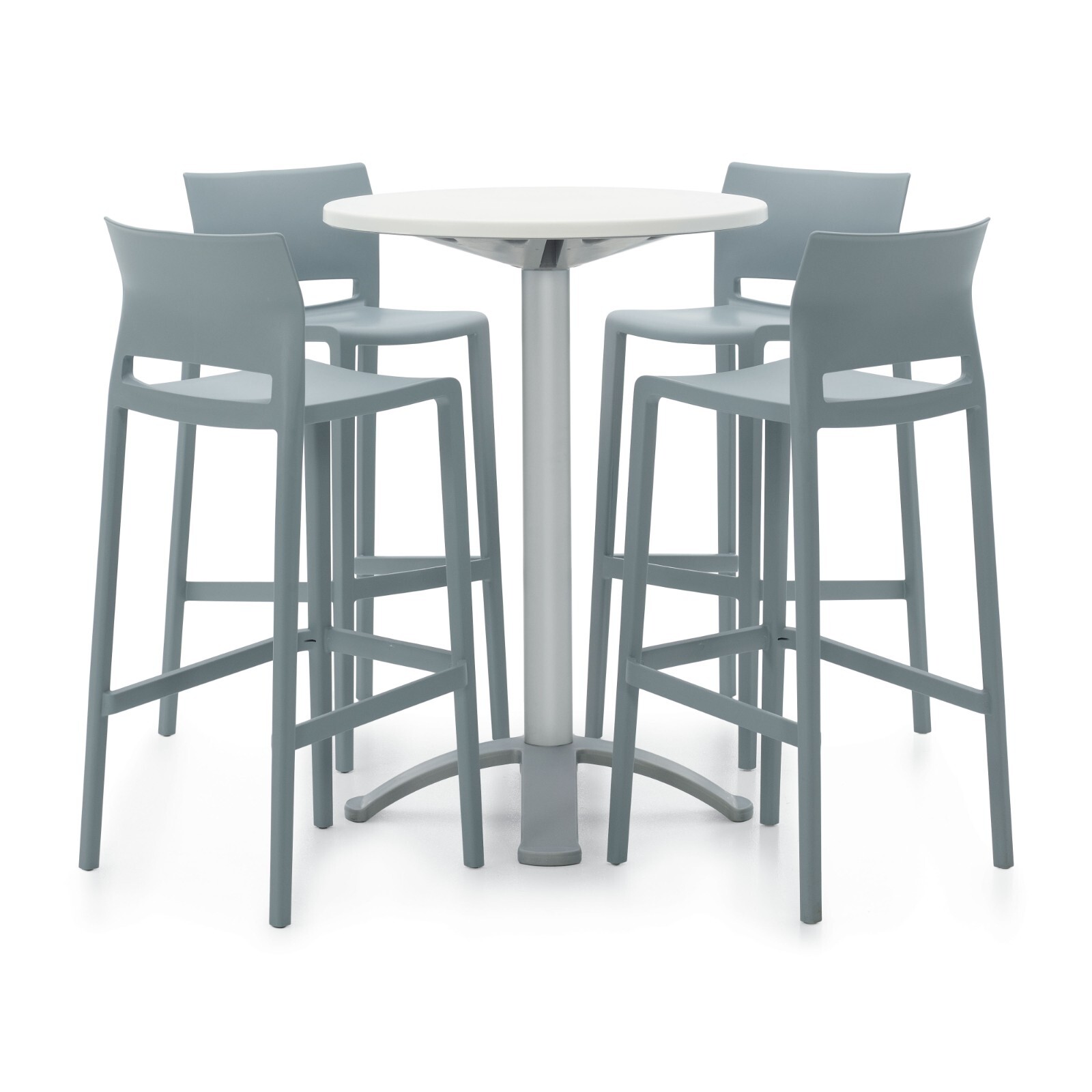 Global Bakhita Model #6754 Armless Stacking Indoor/Outdoor Bar Stool Alloy Color