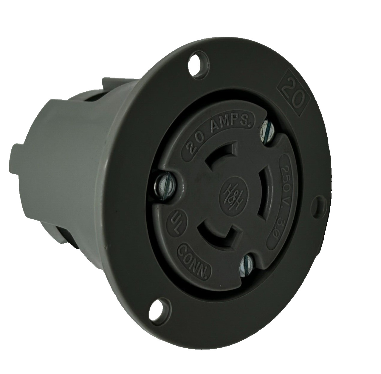 Arrow Hart 6256 Flanged Outlet Locking NEMA L11-20R 20A 250V 3PH 3P 3W 🔔
