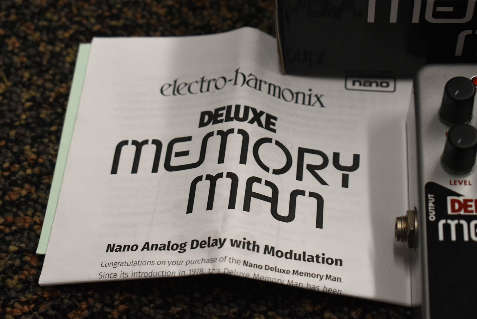 Electro-Harmonix EHX Nano Deluxe Memory Man Delay Guitar Effects Pedal. Nice!