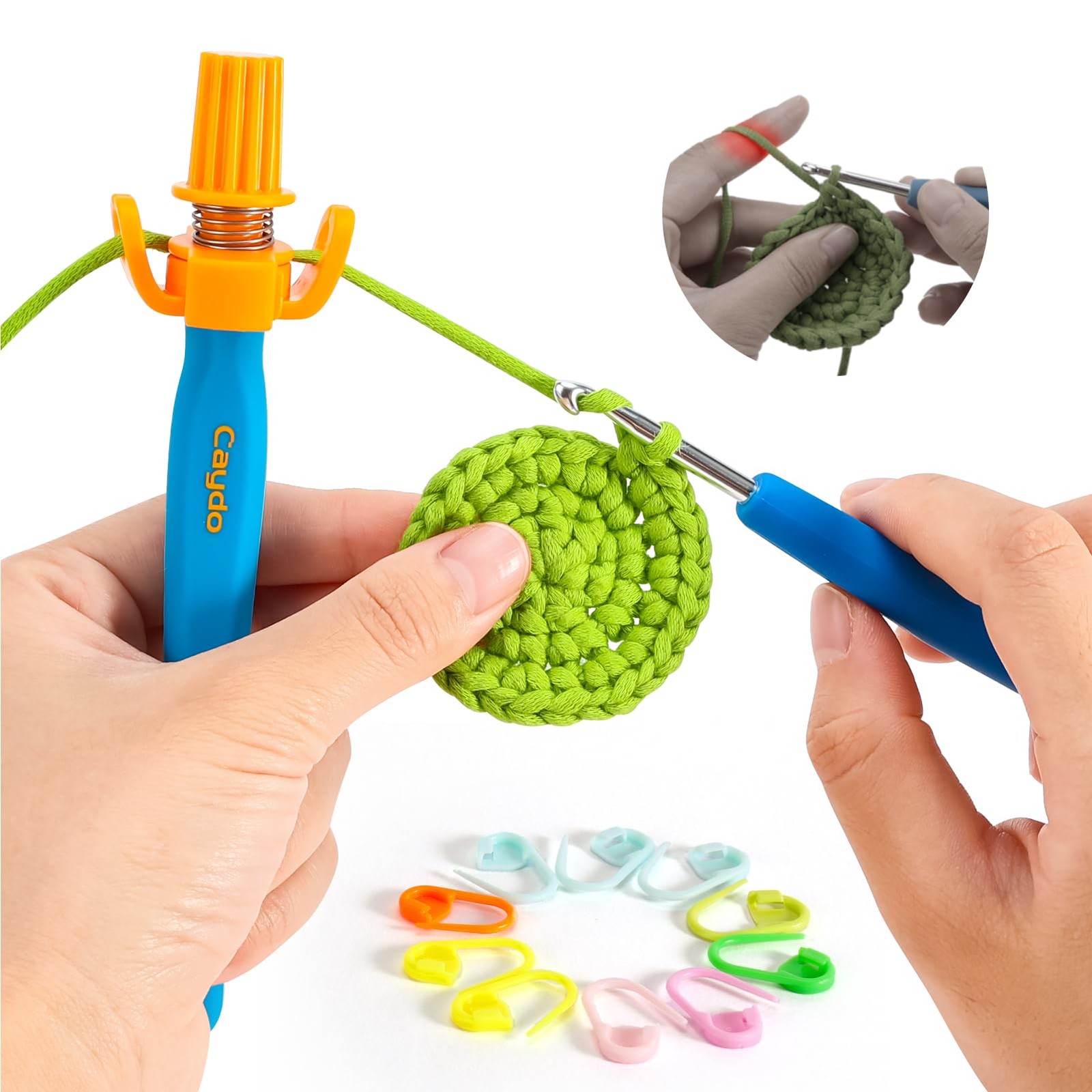 Crochet Tension Tool for Beginners, Ergonomic Yarn Guide Holder, Tension Cont...