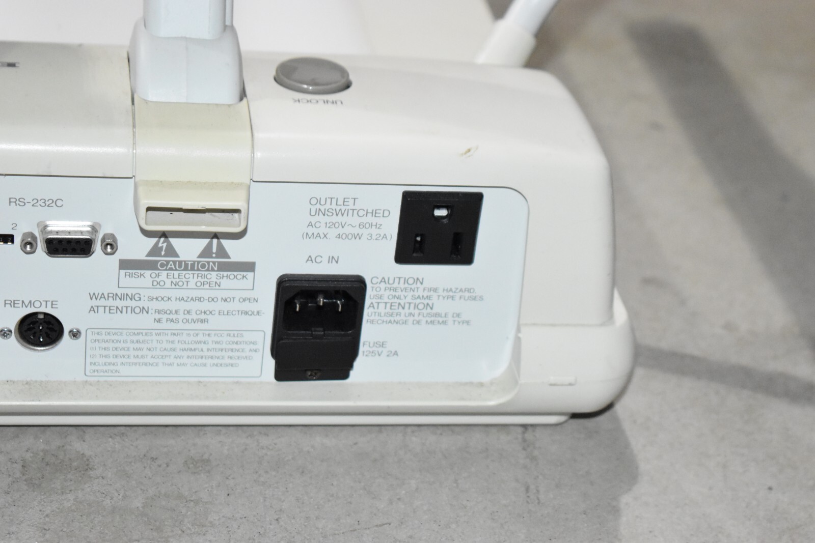 Elmo Auto Focus Overhead Visual Presenter Camera Projector Model EV-400AF