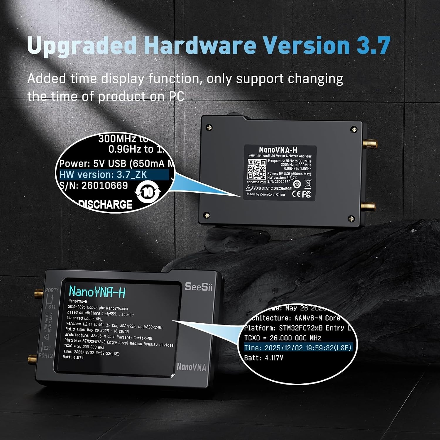 Upgraded HF VHF UHF Antenna Analyzer with Battery Management