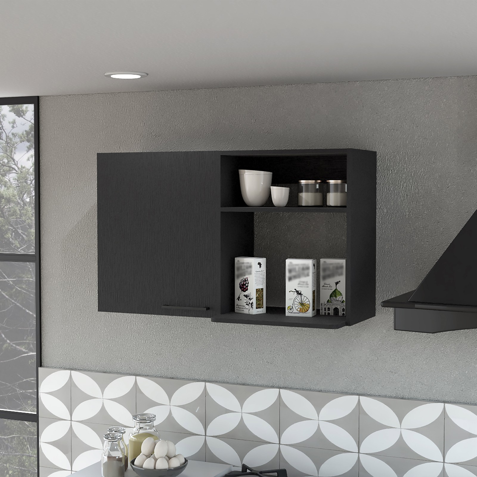 Oklahoma 2 Wall Cabinet, 2 Door Stackable Wall Mounted Storage Cabinet with 2