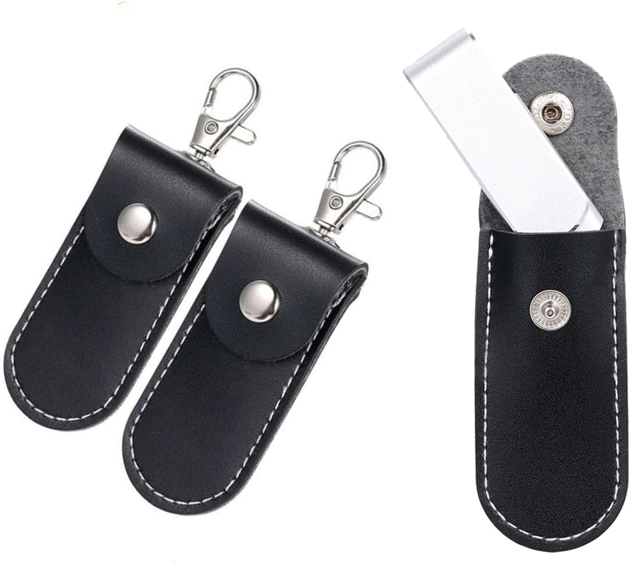 3Pcs Usb stick holder memory stick case Flash Drive Case USB Storage Case Black