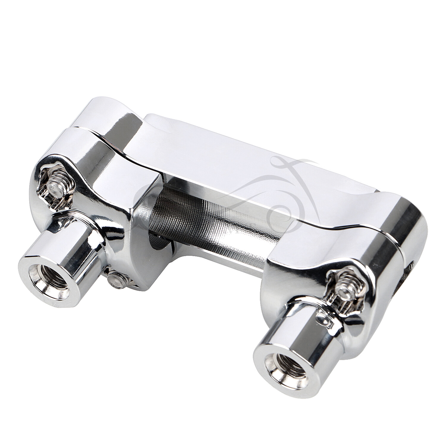 Chrome 1.7" Handlebar Risers Top Clamp For Harley Fat Boy Heritage Softail FLSTC