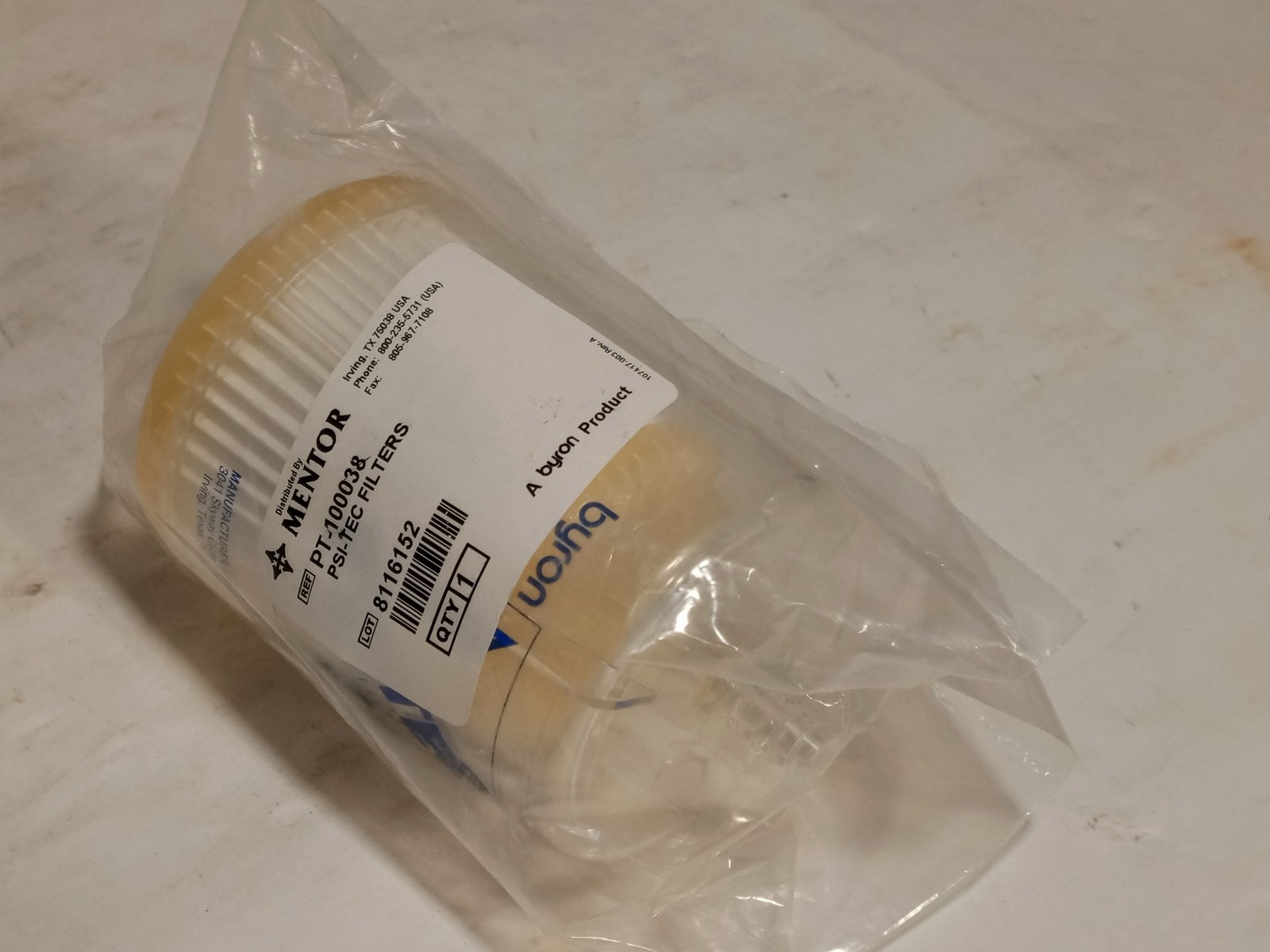 Mentor PT-100038 PSI-TEC Absolute Filters Byron New Sealed, sold individually