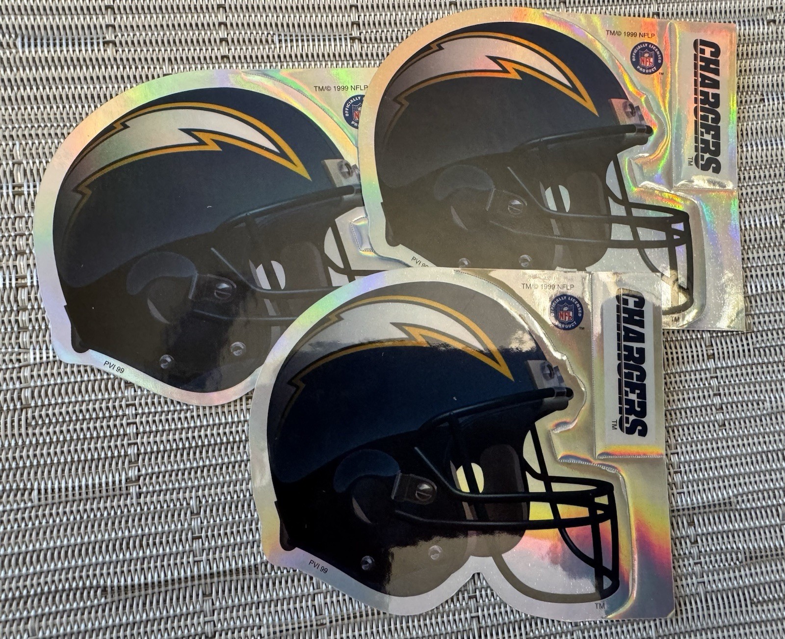 Lot 3 1999 NFL Pittsburgh Steelers Vintage Holographic Quality STICKER AFC NFC