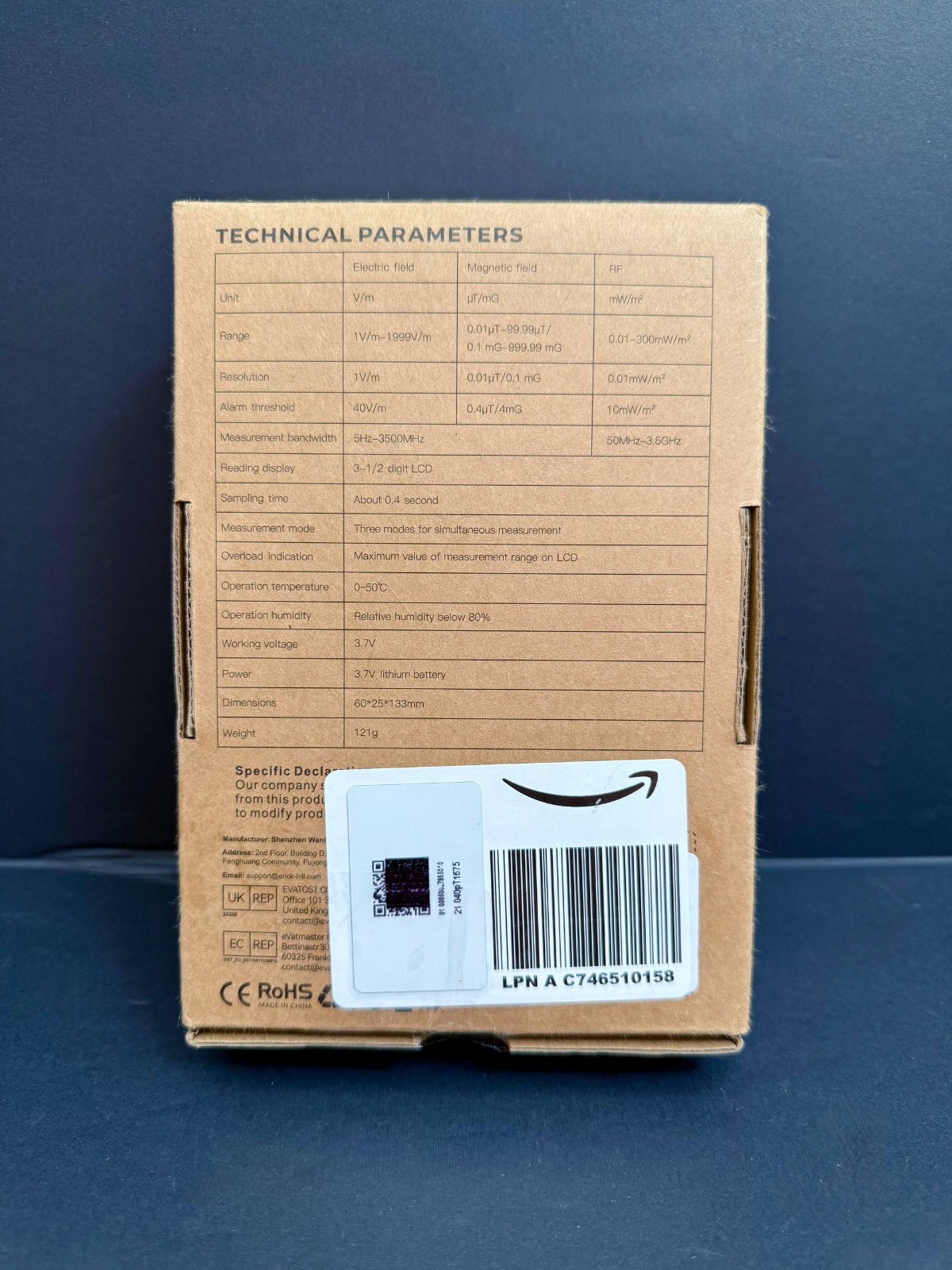 ERICKHILL EMF Meter, Detects Electric and Magnetic Fields
