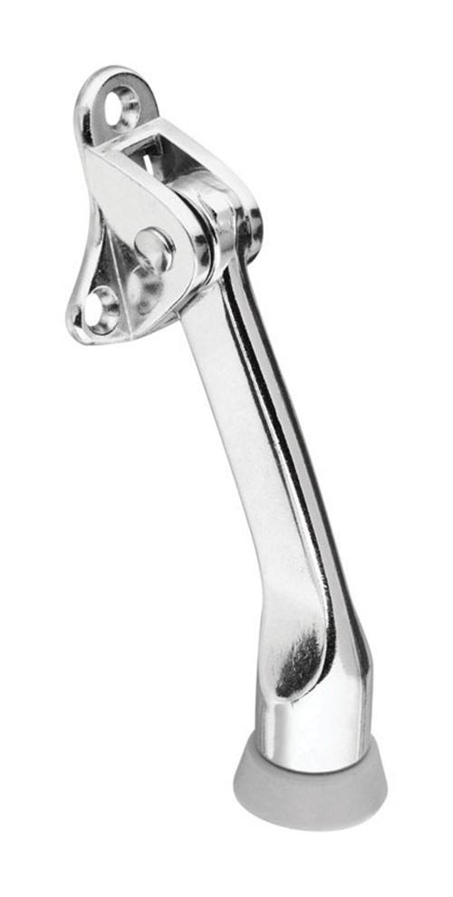 National Hardware N184-275 Zinc/Rubber Tip Kick-Down Door Holder