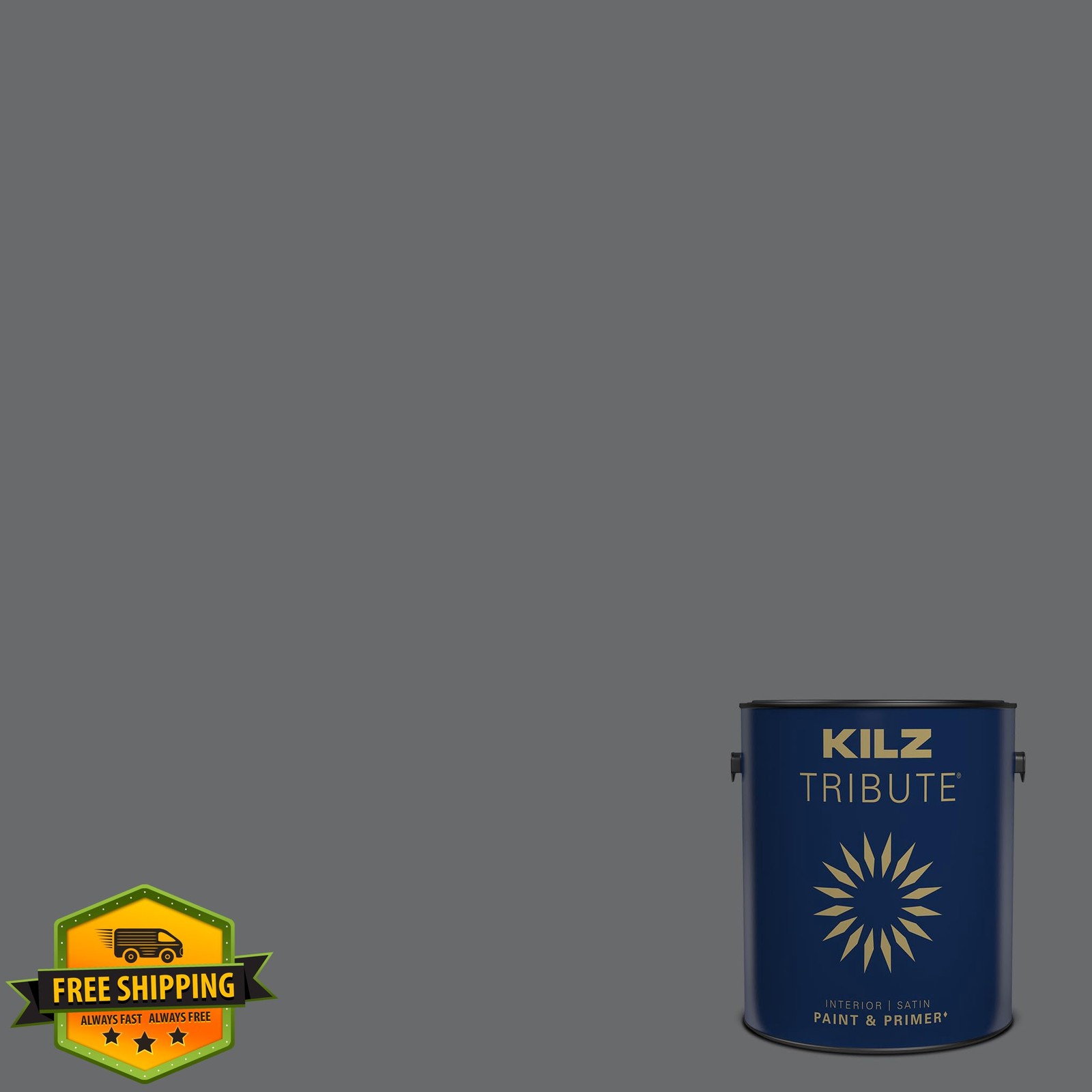 KILZ TRIBUTE Satin Paint Primer Motor Gray 1 Gallon Interior
