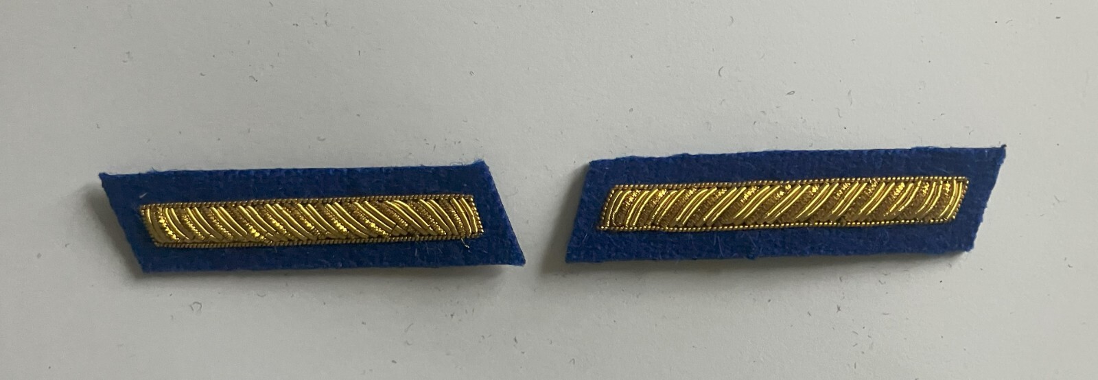 US Civil War Confederate Marine Corps 2nd Lieutenant bullion rank badges