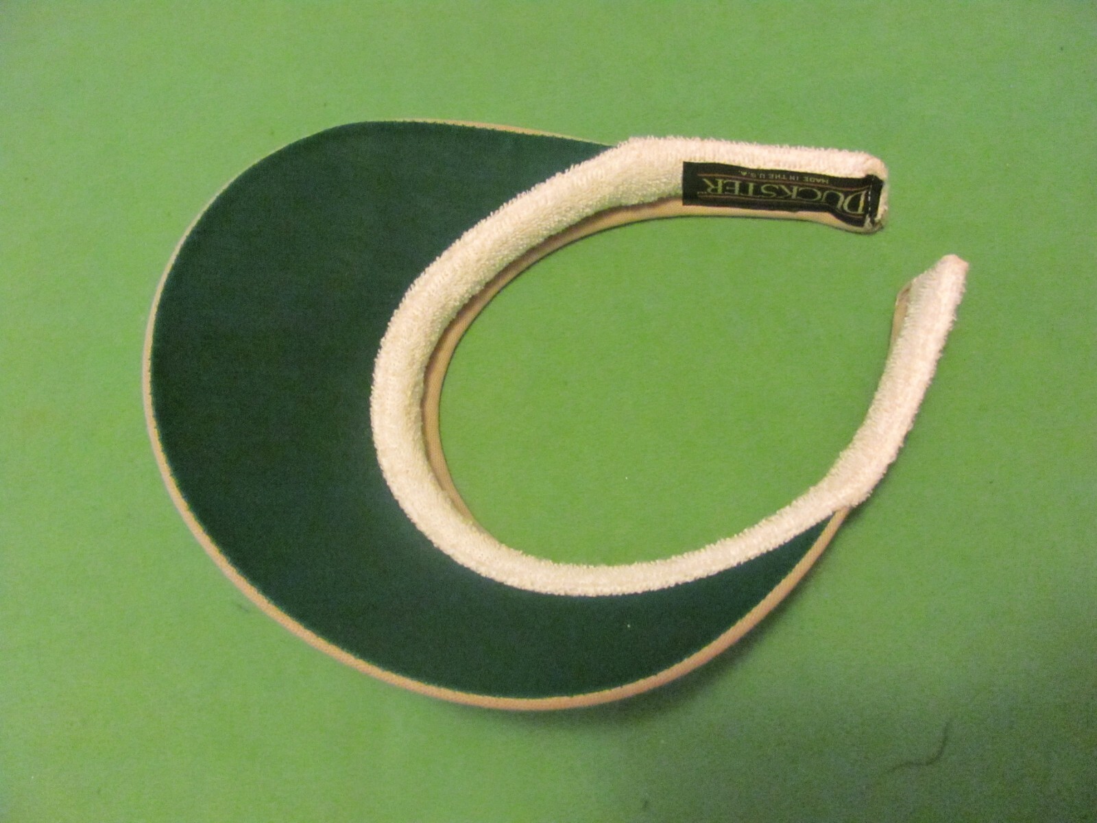 Vintage DUCKSTER - Dakota DUNES Visor Beige Tan Golf Hat/Cap. Made in USA.