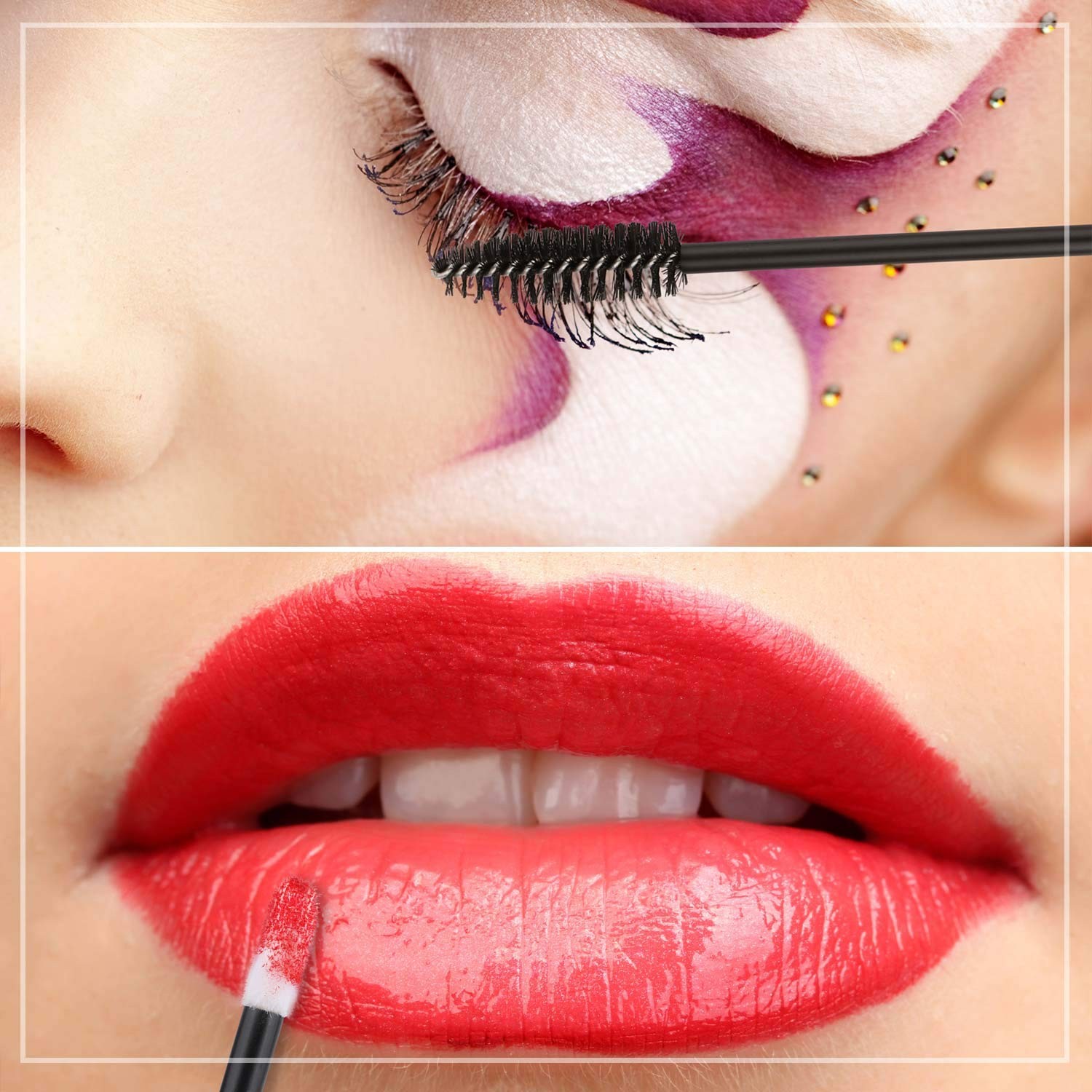 200 Disposable Mascara Wand & Lip Brush Set – Professional Makeup Essentials