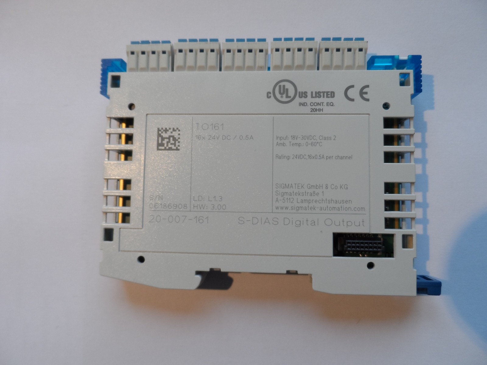 Sigmatek S-Slides Digital Input DI202, 20-006-202, Digital Input Module
