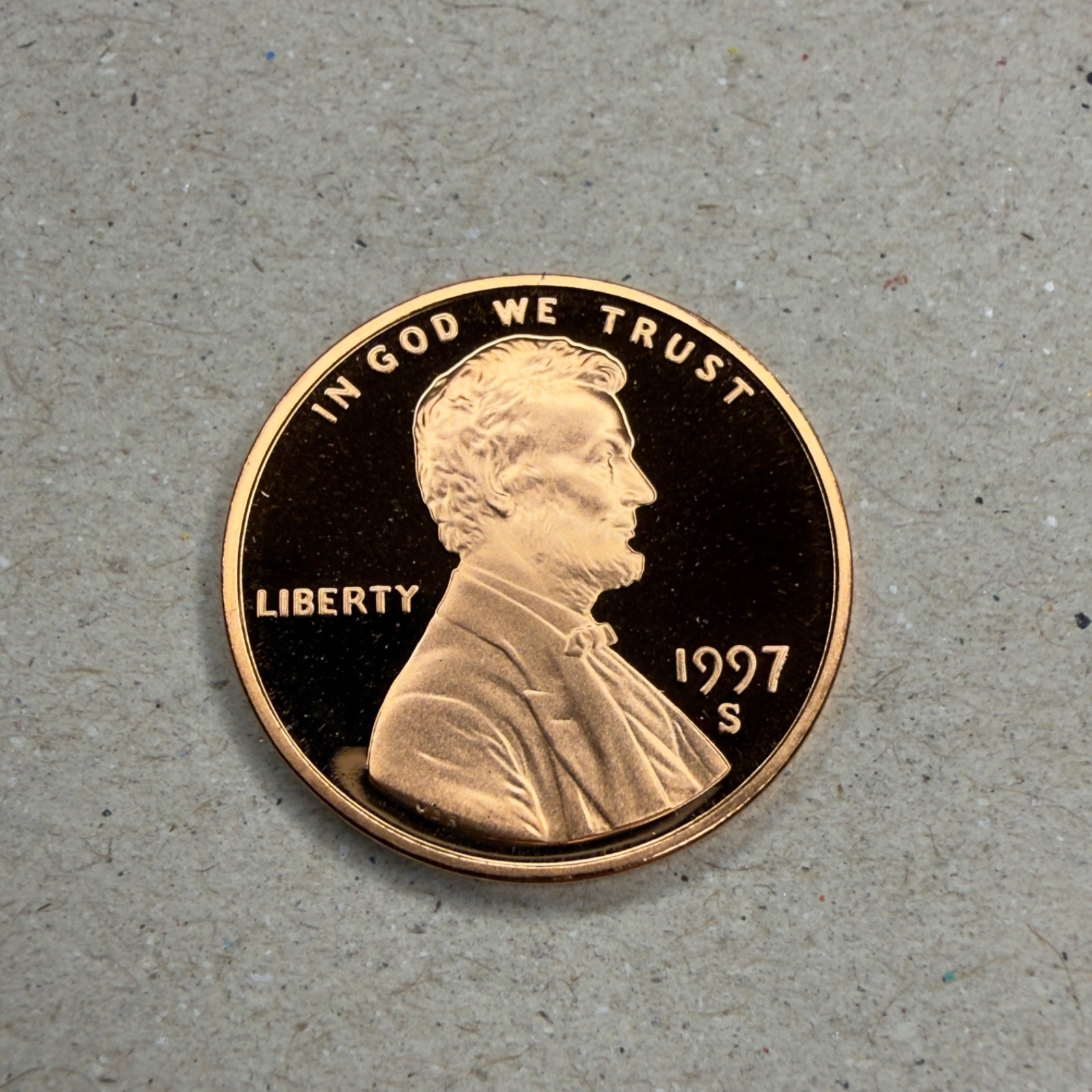 1997-S Lincoln Memorial 1C PROOF Clad - ULTRA DEEP CAMEO