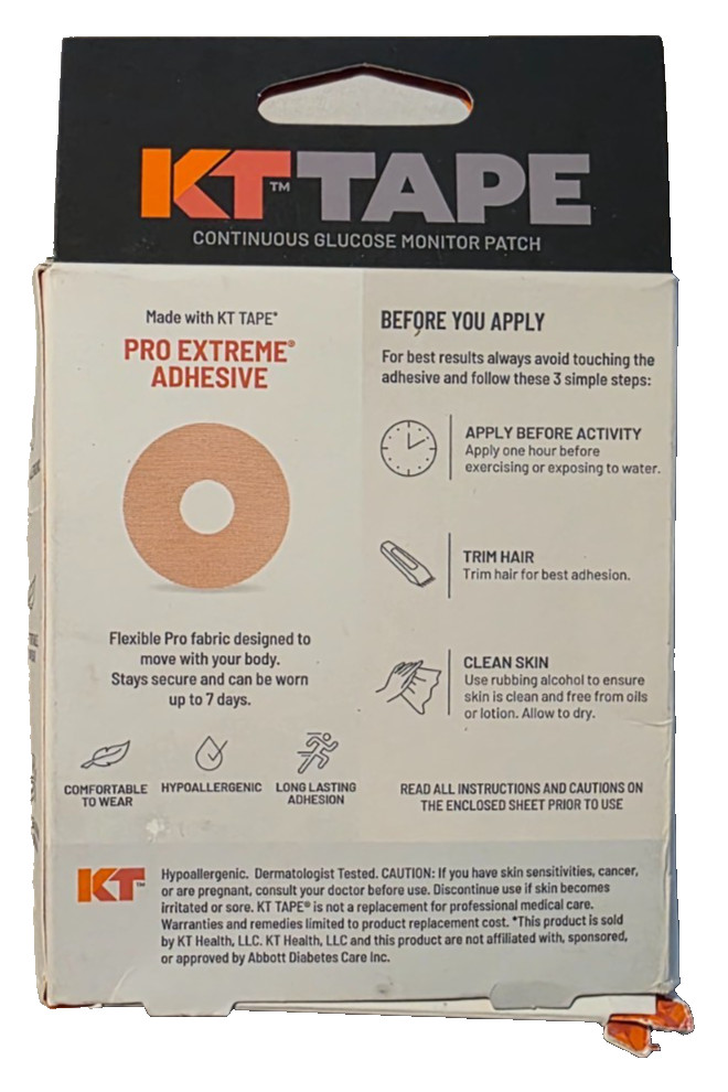 KT Tape CGM Patch Freestyle 3&2 Patches (10ct)