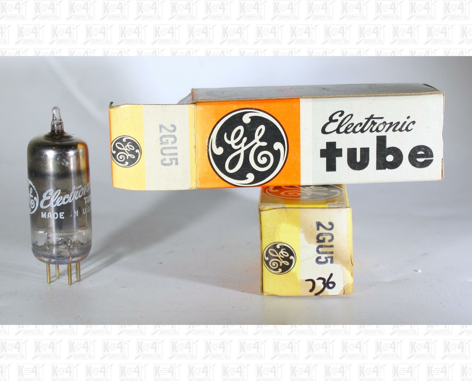 General Electric GE 2GU5 Vacuum Tubes Made In USA NOS Lot Of 2 +Box