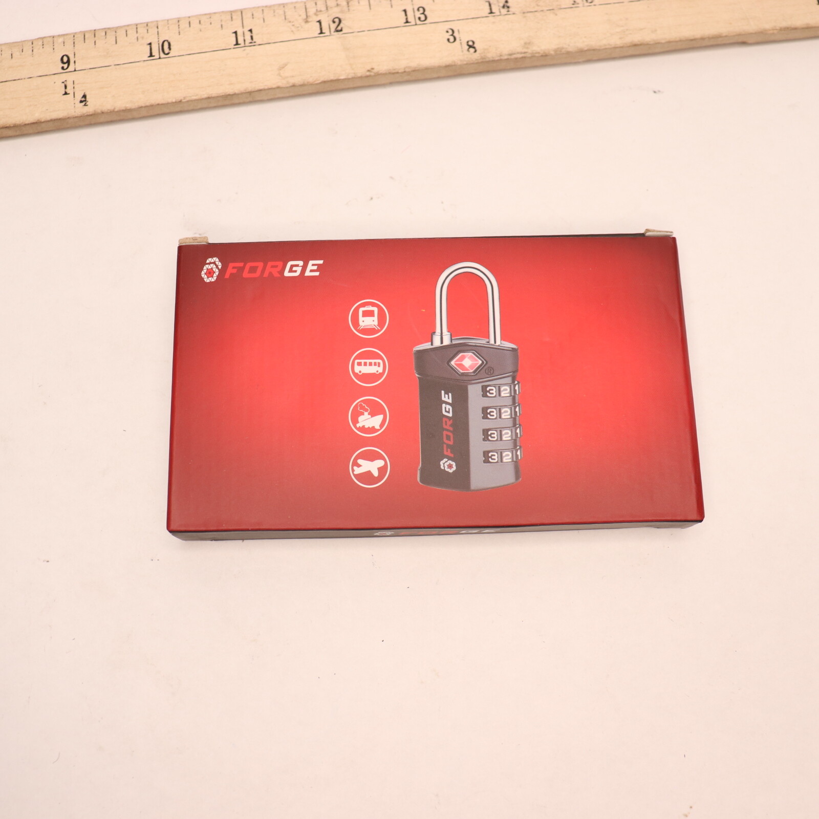 Forge TSA Luggage Combination Lock Alloy Body 4 Digit Black TSA17019