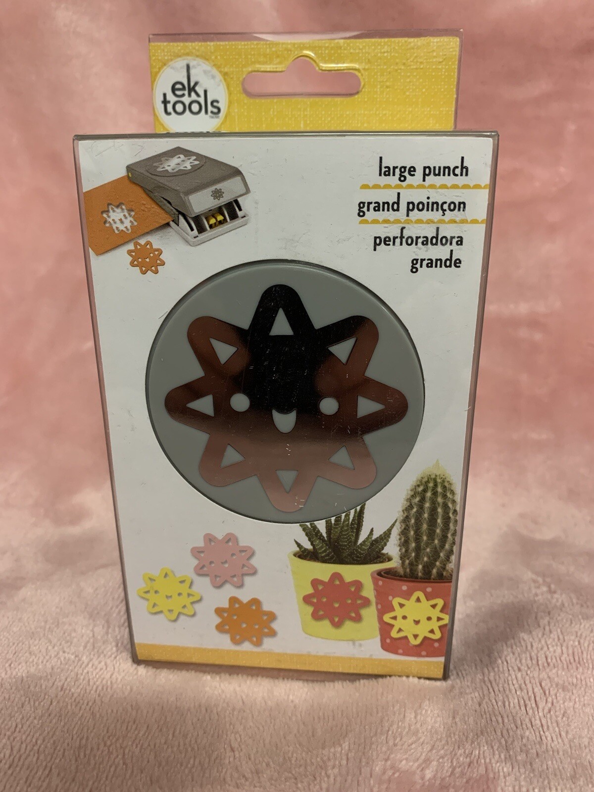 Ek Tools Paper Punch SUN FACE PUNCH #54-30382 Approx 2” Dia Image Size