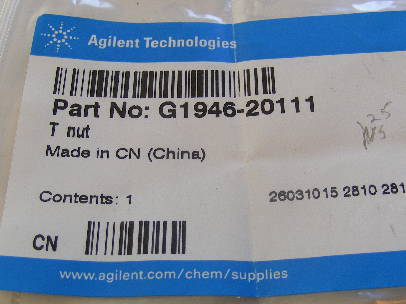 Agilent G1946-20111 T Nut