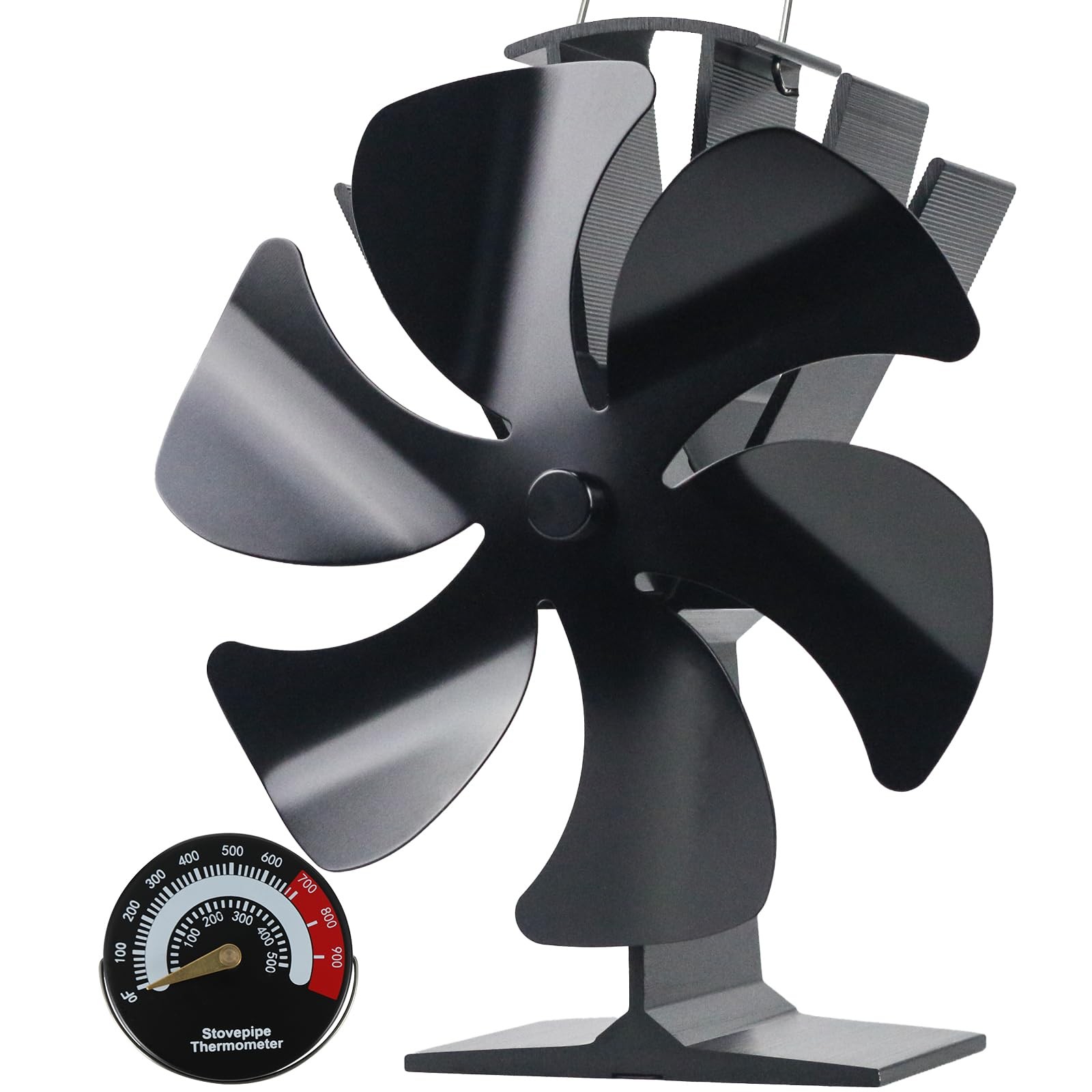 Tomersun Wood Stove Fan Heat Powered Heater XX Large, Balck