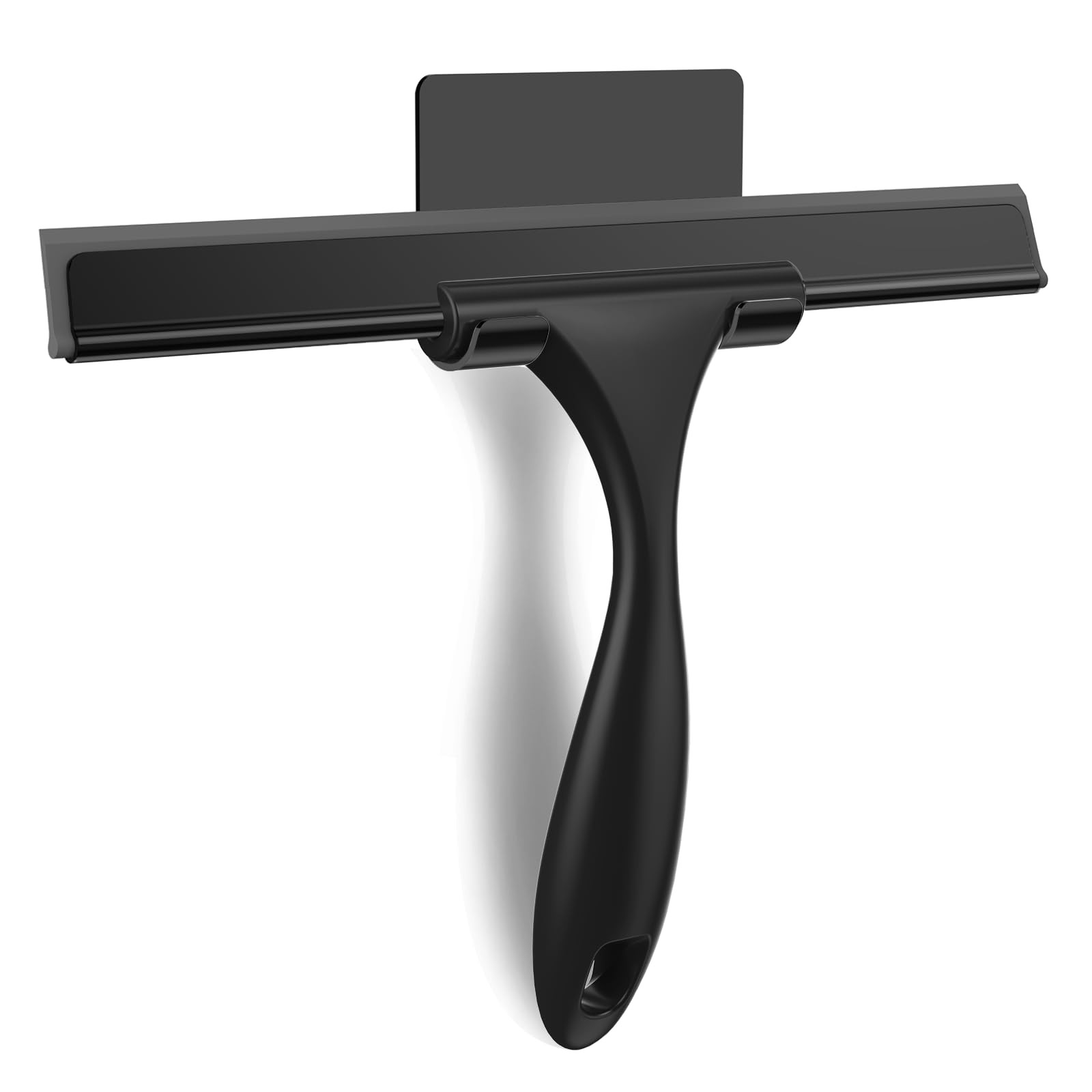 SetSail Squeegee for Shower Glass Door Stainless Steel 10 inches, All-black