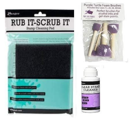 Ranger Clear Stamp Accessories Bundle - Ranger Scrub It Pad and Clear Stamp...