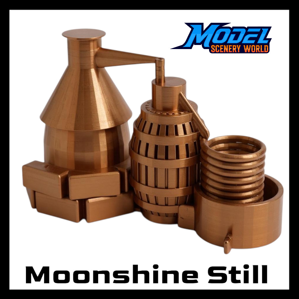 Moonshine Still -TT Scale 1:120 Model - Metallic Copper - 18 Sizes Available