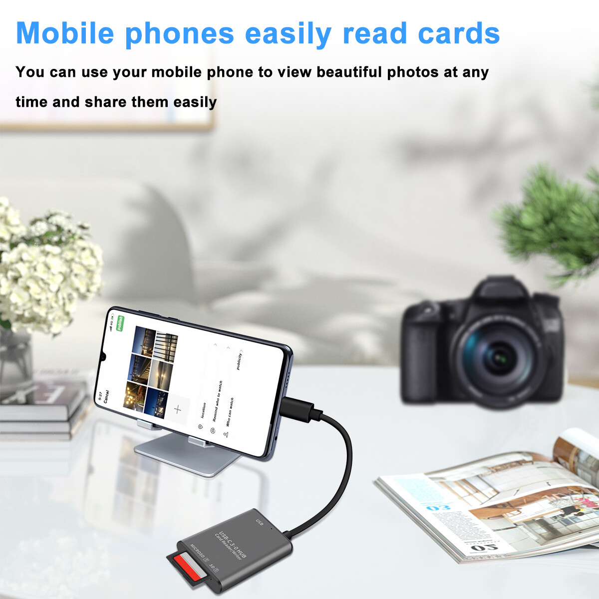 USB C to SD Card Reader Writer OTG Adapter USB 3.0 Micro SD Memory Card Reader