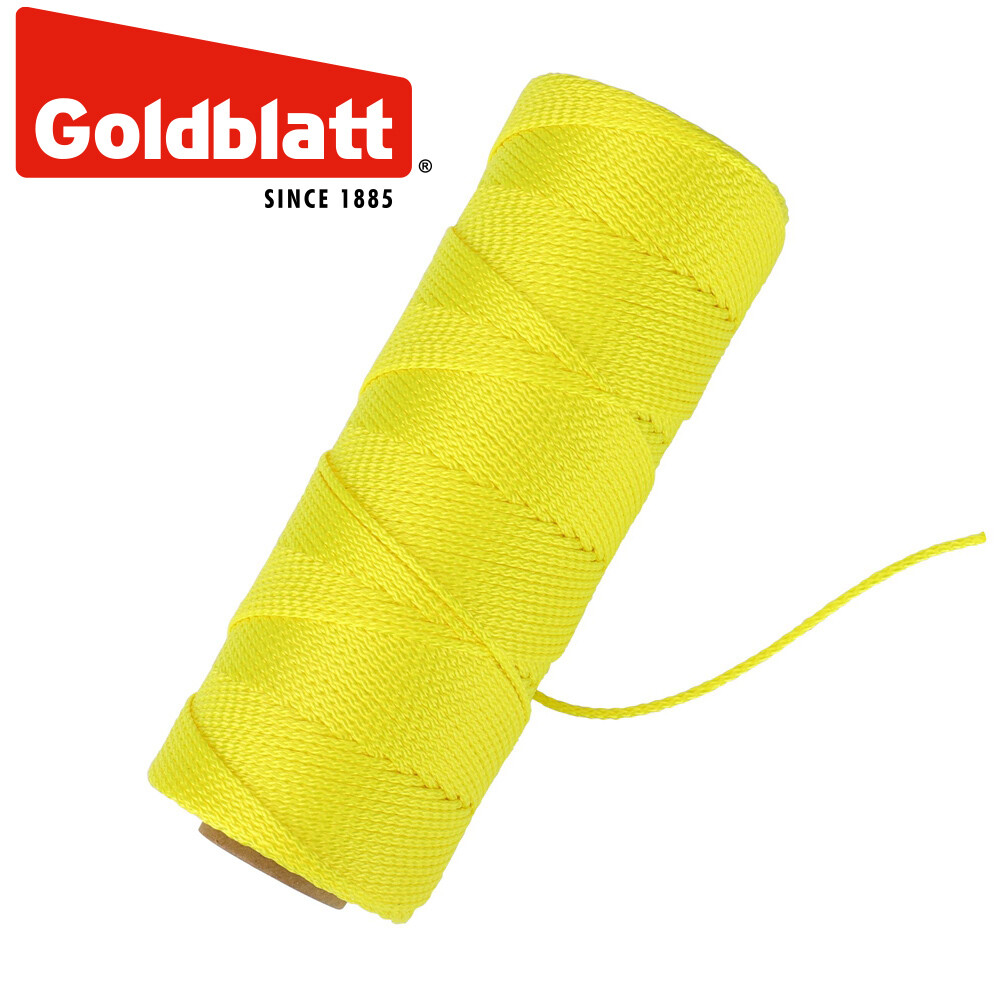 Goldblatt Nylon Mason Line 18# 500FT Braided String Line Nylon Twine for Masonry