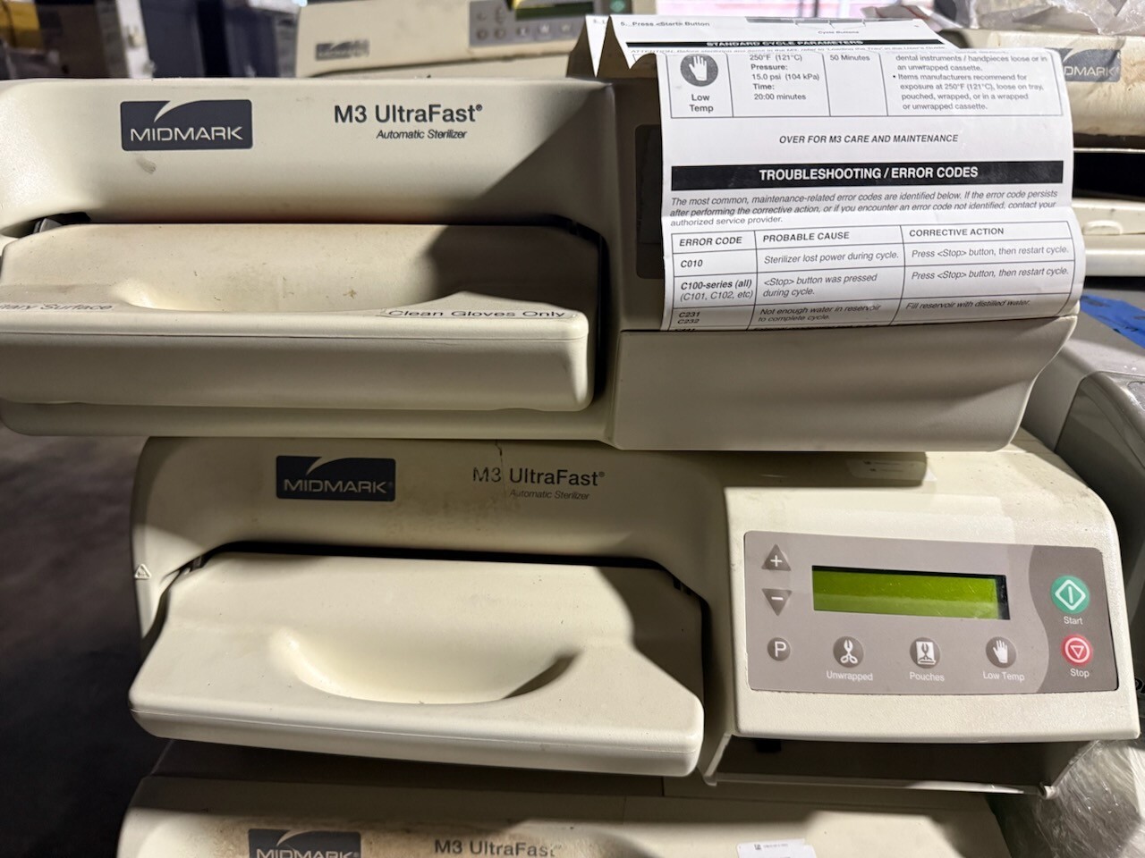 Midmark M3 UltraFast Dental Medical Automatic Sterilizer Instrument M3-001
