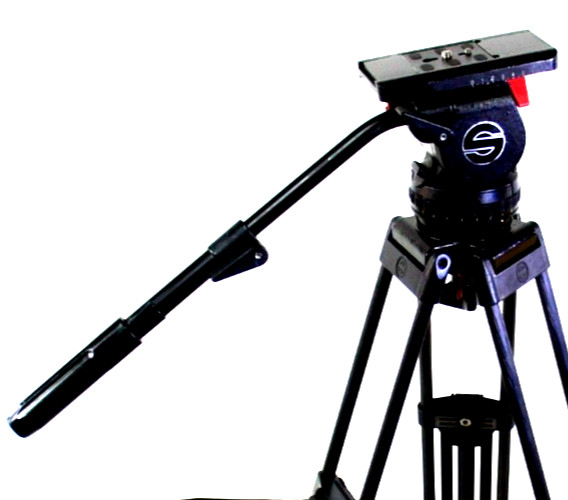 SACHTLER VIDEO V18P PLUS HEAD TELESCOPIC PAN BAR NEW PLATE TIED SERVICED 44Lbs🔥