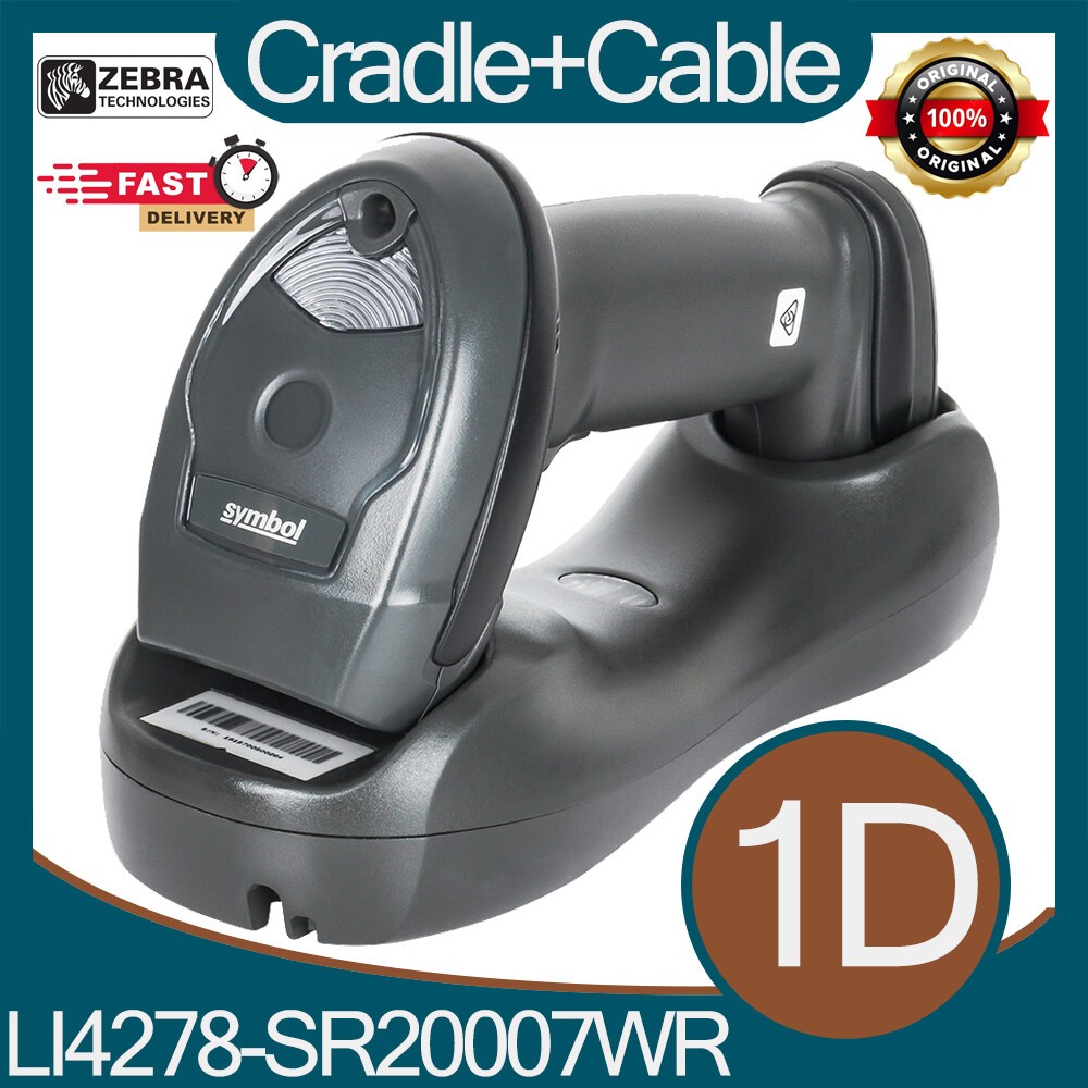 Zebra Symbol LI4278-SR20007WR Wireless Handheld Barcode Scanner W/USB Cable US