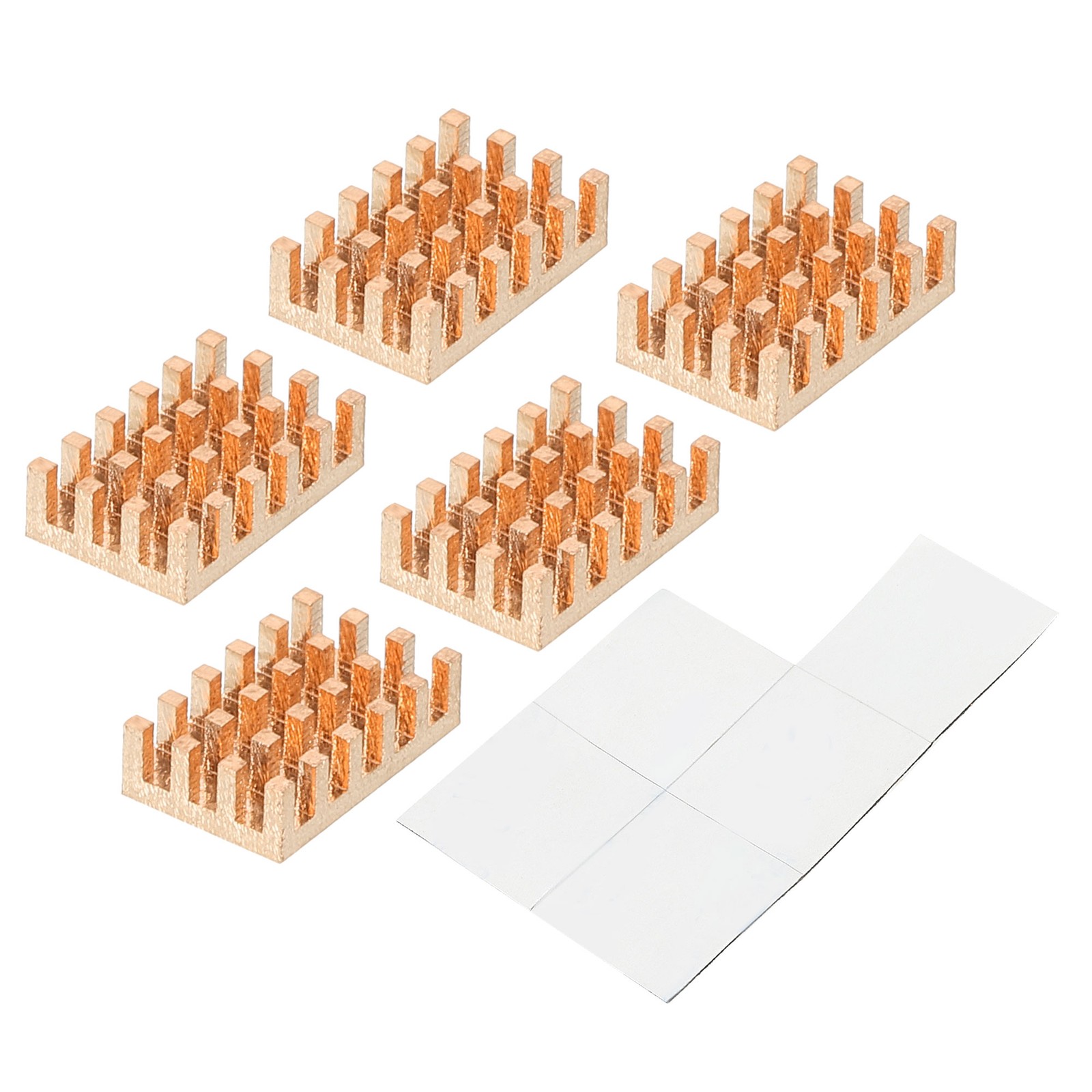 5 x Copper Heatsink 14x9x4mm with Self Adhesive for IC Chipset Cooler