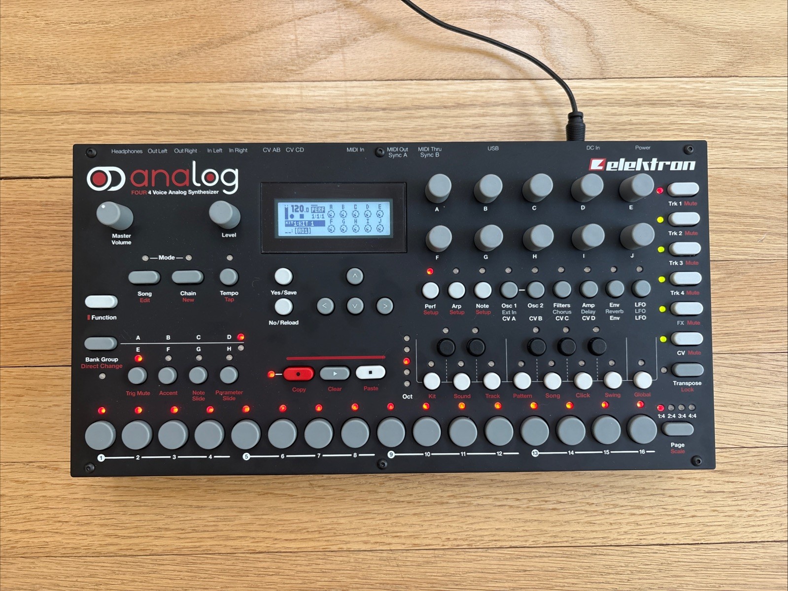 Elektron Analog Four MK I Analog Synthesizer with Power Supply In Original Box