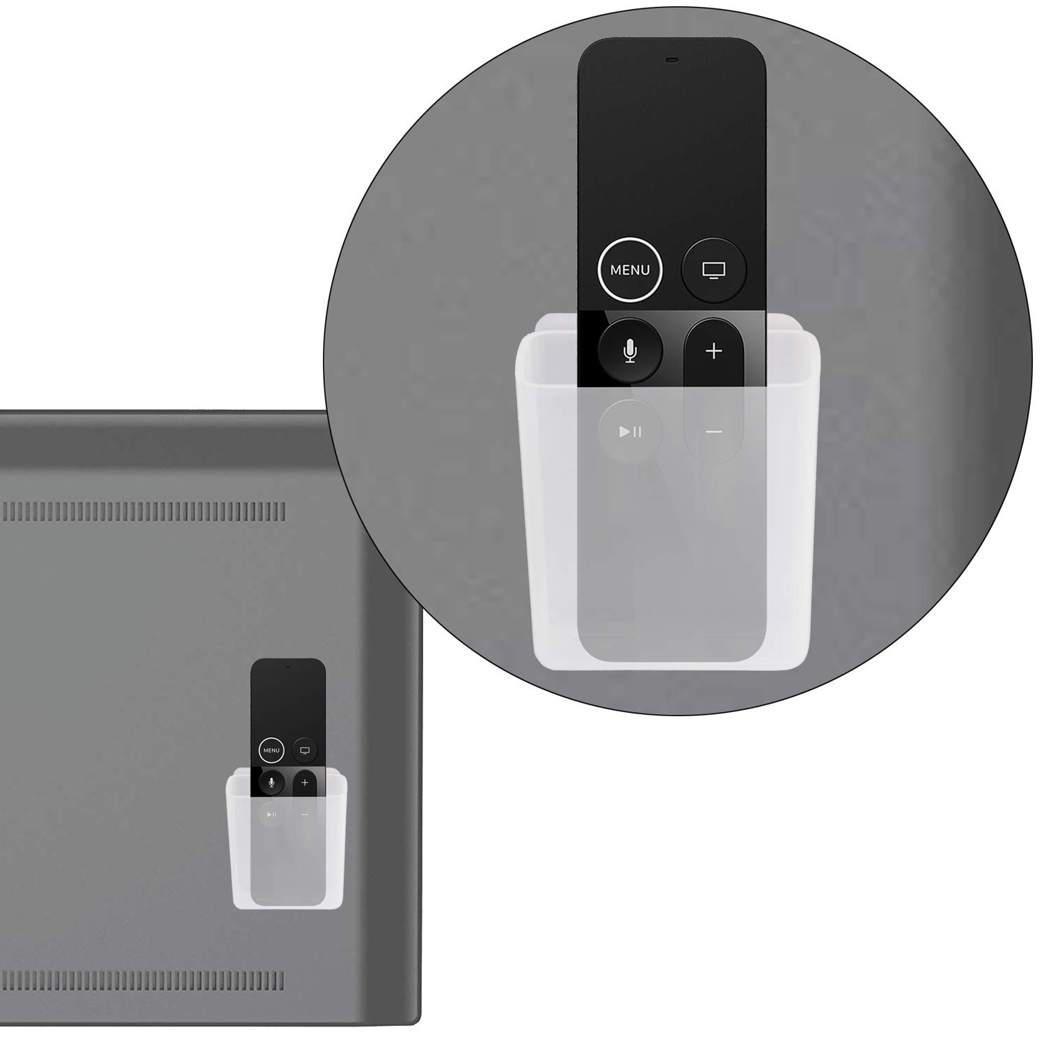 2 Pack Universal Remote Control Holder 7x6x3cm, Wall Mount Media Organizer Se...