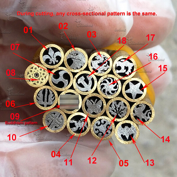 5mm *45mm Mosaic nail handle rivets pattern rivets knife screw for tool handle