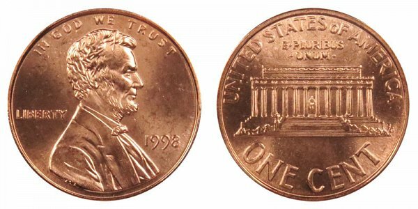 1998 P & D UNCIRCULATED LINCOLN CENTS (2 COINS)