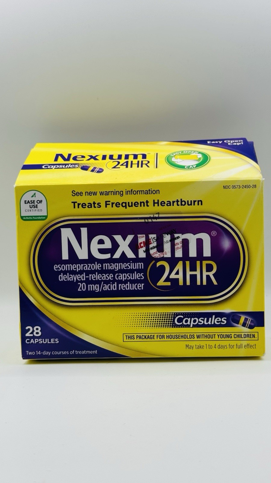 Nexium 24 HR Acid Reducer 28 Capsules Ex 04/2028