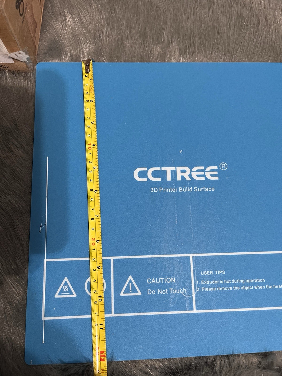 CCTREE 3D Printer Build Surface Blue 12x12x12 in Square Platform Sheet Blue