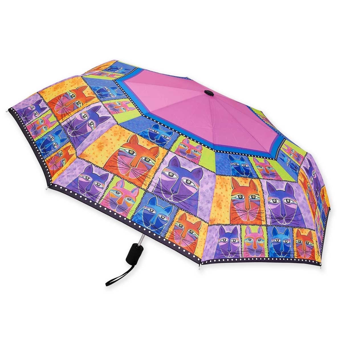 Laurel Burch Whisker Cats Compact Umbrella NWOT