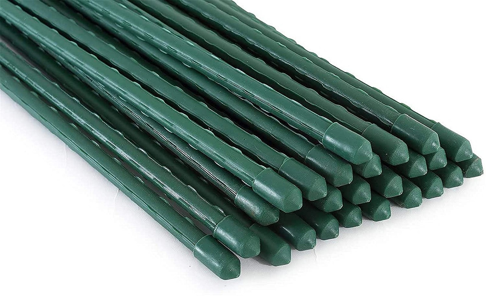 A Bundle of Tingyuan 25 Pack 5 FT Garden Stakes with 25 Pack 2 FT Garden Stakes