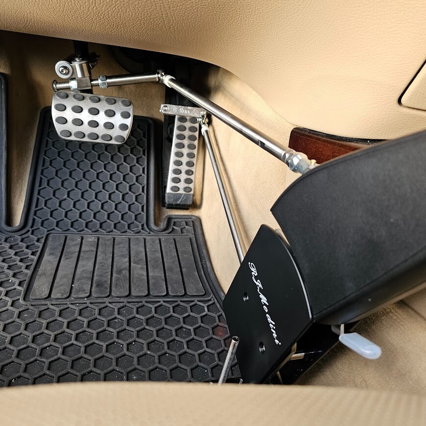 A permanent,safe install car hand control. Disabled/Handicapped - SCI, H quality