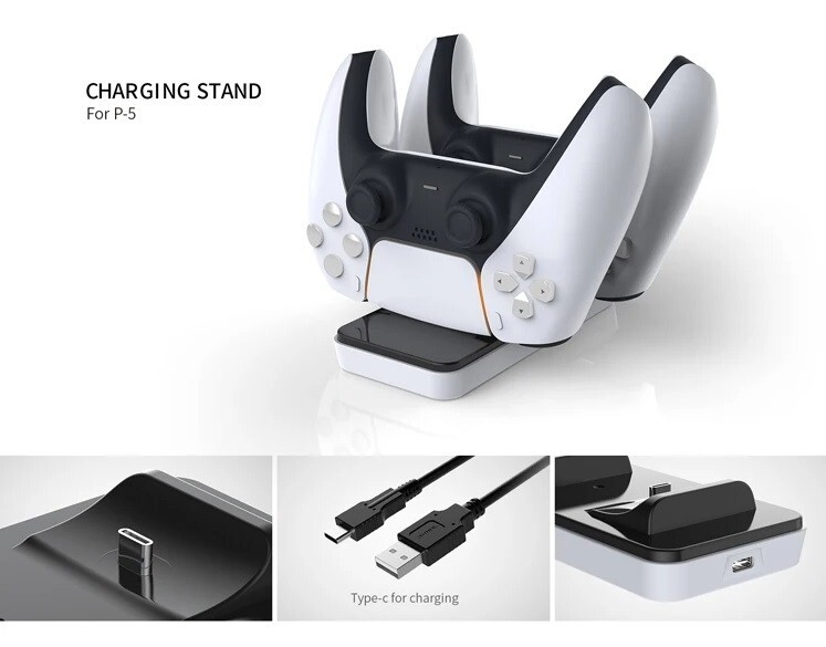 PS5 Wireless Charger DualSense PlayStation 5 Controller Charging Station Dock