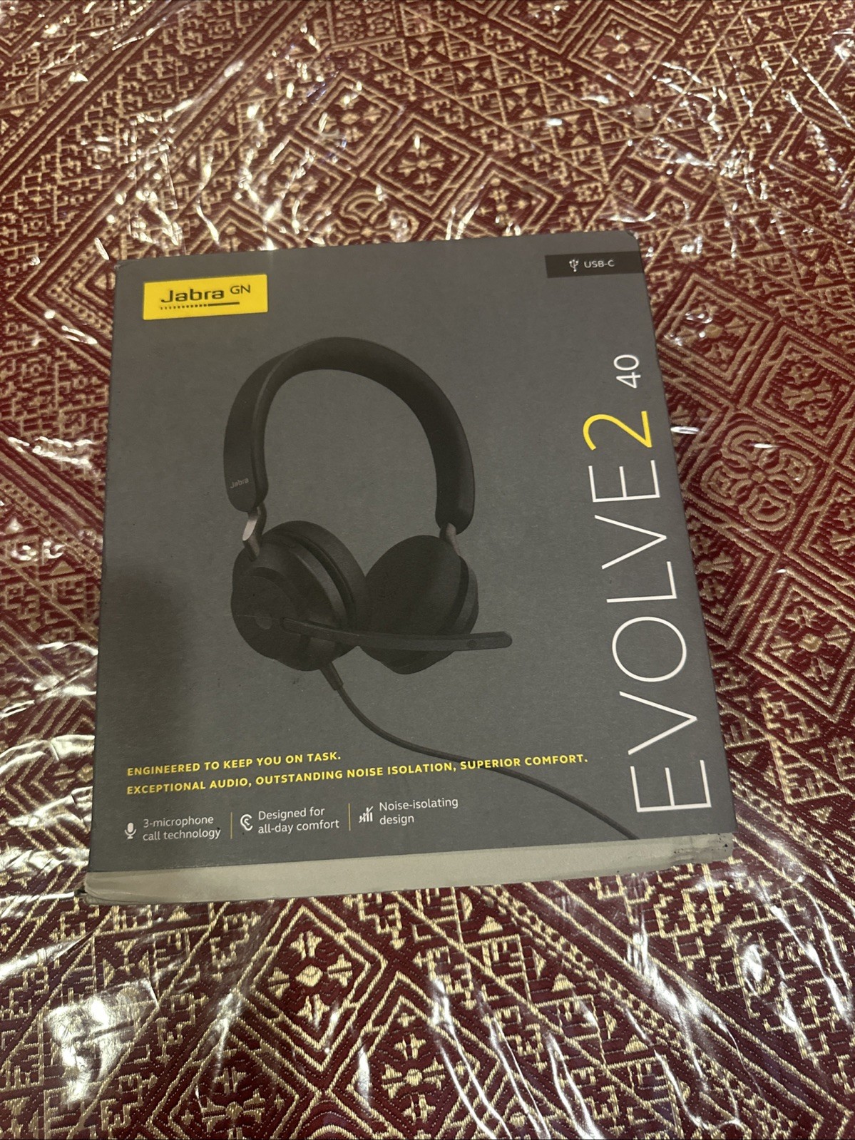 Jabra Evolve2 40 SE, MS Stereo Corded Computer Headset USB-A 24189-999-999