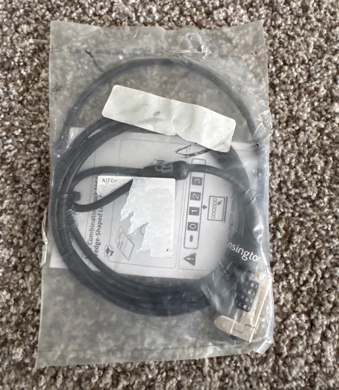 Kensington N17 Combination Laptop Lock For Wedge Slots K68008WW