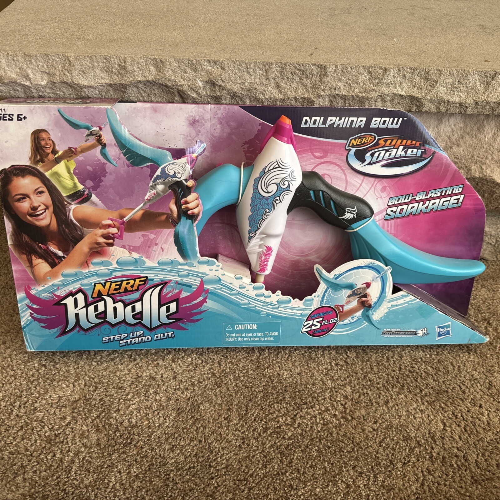 NERF REBELLE Super Soaker DOLPHINA BOW New In Package Discontinued