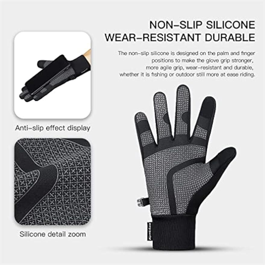 Winter Thermal Gloves Waterproof Windproof Touch Screen Gloves for Cold Weather
